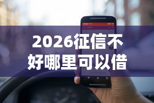 2026征信不好哪里可以借钱，差20000元就选这5个平台