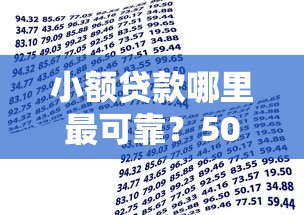 小额贷款哪里最可靠？5000元无门槛借款平台推荐，5个正规的贷款平台盘点