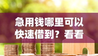 急用钱哪里可以快速借到？看看这5个贷款平台有没有能下款的