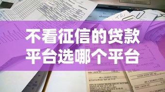 不看征信的贷款平台选哪个平台？8个贷款容易过的平台推荐
