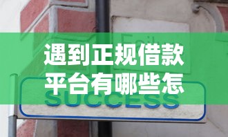 遇到正规借款平台有哪些怎么办？或可尝试这7个征信有问题还可以借钱出来的平台