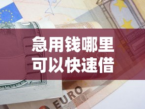 急用钱哪里可以快速借到？5个靠谱黑户借款必下口子2025推荐