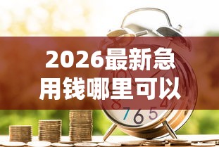 2026最新急用钱哪里可以快速借到（支持微信），5个贷款年利率低的平台无私分享