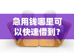 急用钱哪里可以快速借到？十个逾期也不怕的黑贷款马上下款的口子2025