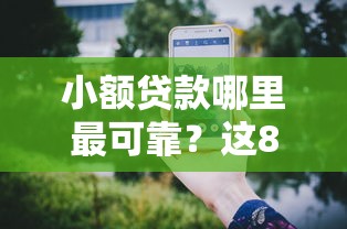 小额贷款哪里最可靠？这8个征信花手机上贷款软件值得一试