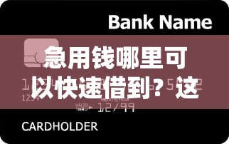 急用钱哪里可以快速借到？这6个最好下款的贷款平台值得一试