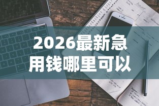 2026最新急用钱哪里可以快速借到，总结十个手机可以临时借钱的平台！