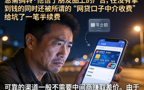 网贷口子中介收费，归集5个不看征信网贷平台放款快的口子