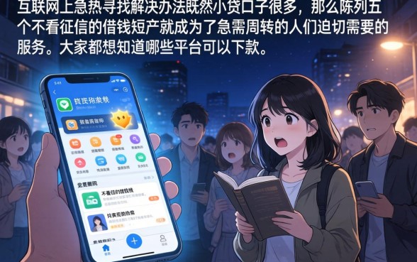 小贷口子那么多，陈列五个不看征信的借钱软件