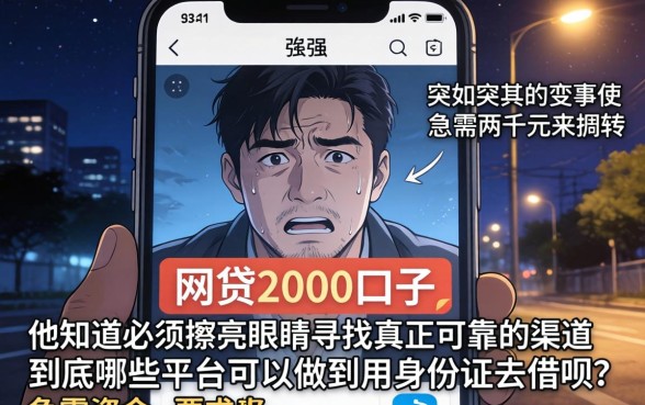 网贷2000口子，理出五个凭身份证借款的软件