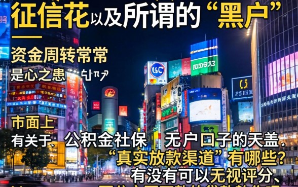 公积金社保黑户口子，规整5个无视评分的贷款软件