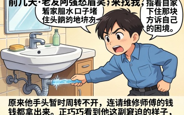 洗手台的下水口子，陈列五个1000至5000的小额贷款app