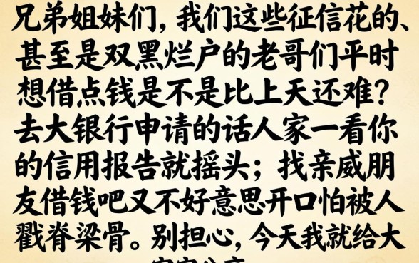 双黑烂户风控能下款，汇整五个门槛低易下款app