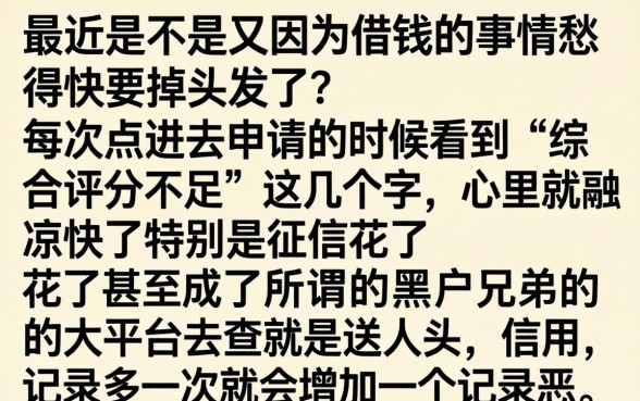 什么网贷黑户可下，胪列五个综合评分不足有负债都能下款软件