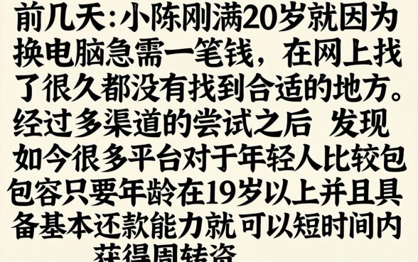 网贷3个月还的口子，概览五个满19岁可以借款的平台
