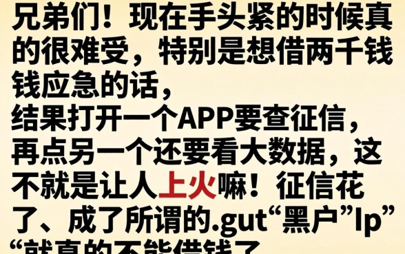 快速借钱2000块，倾情分享5个无视花黑烂户能下款的网贷