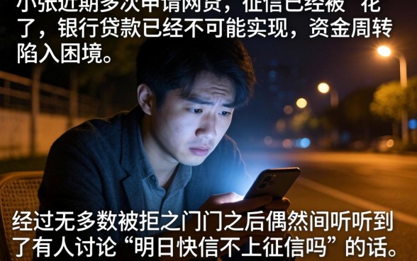 明日快信不上征信吗，归纳五个征信花居然都下款了的软件