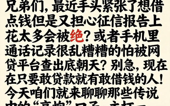 不查通话记录的高炮,归集五个大额无视一切还款的平台