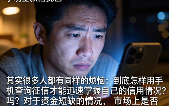 怎么用手机查征信，倾情分享五个不看欠款的贷款软件