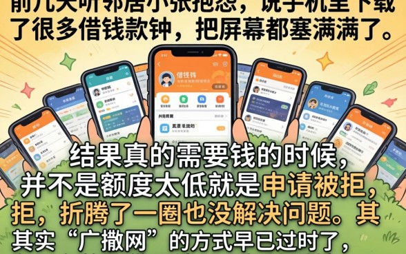 满屏借钱软件的手机，汇总5个新上线贷款平台门槛低软件