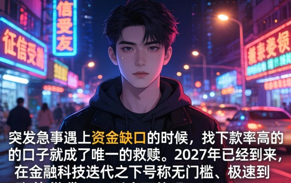 下款率高的口子5，遴选5个黑户借钱0门槛极速下款app