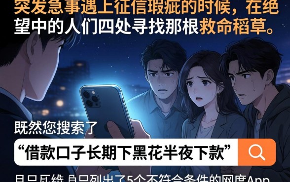 借款口子长期下的，陈列5个无视黑花半夜下款的网贷app