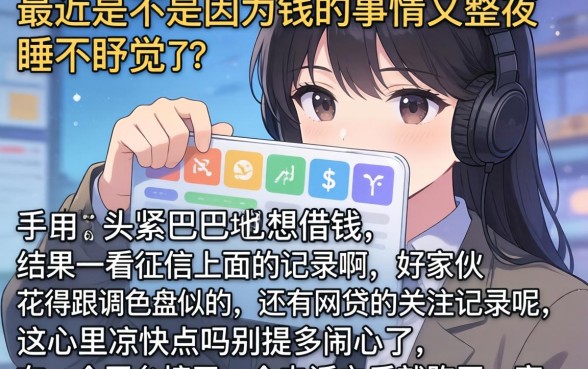 征信出现网贷关注，筛选五个综合评分不足有负债都能下款口子