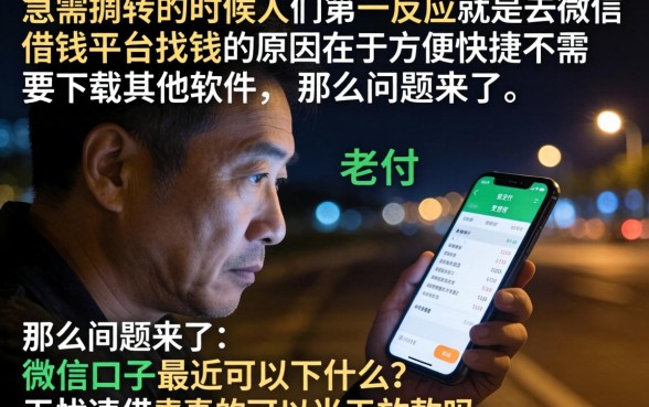 微信口子最近能下的，鼎力推荐5个无忧速借当天放款的口子