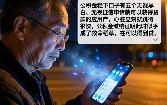 公积金稳下的口子，理出五个无视黑白无视征信申请就下款的app