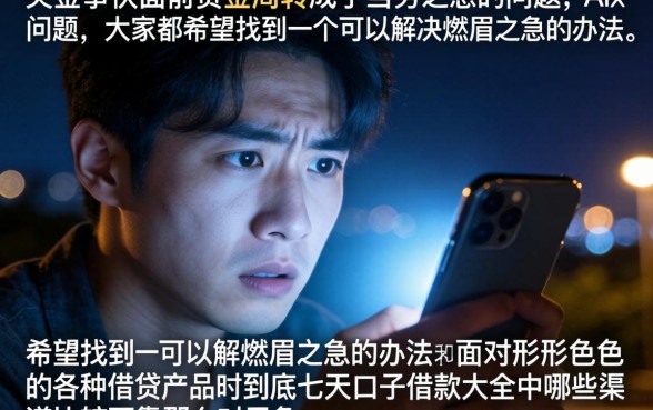 七天口子借款大全，概括五个手机身份证秒借现金的口子