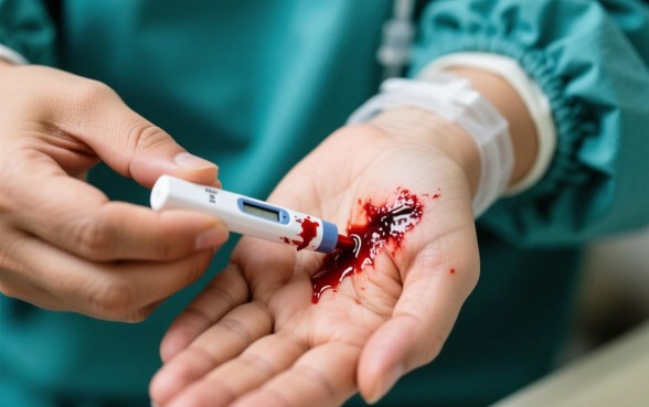 手破口子流的血能测血糖吗