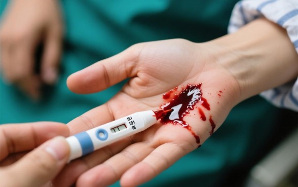 手破口子流的血能测血糖吗