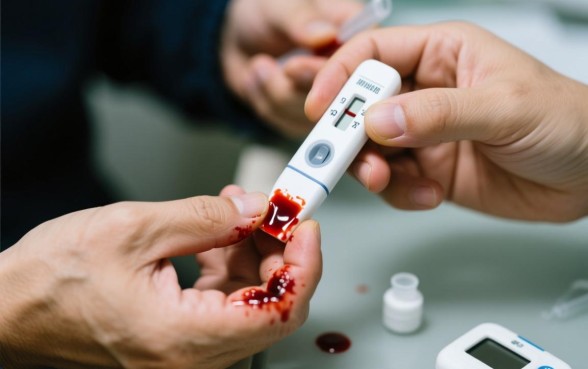 手破口子流的血能测血糖吗