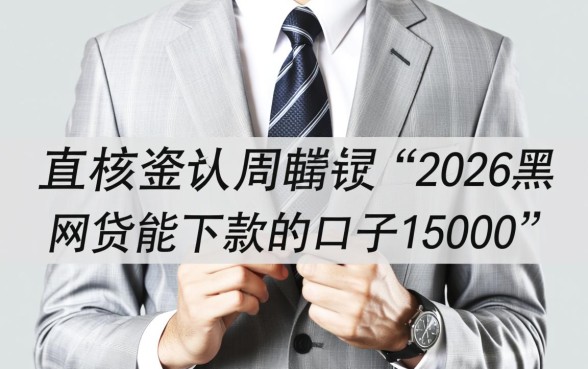 2026黑网贷能下款的口子15000有哪些