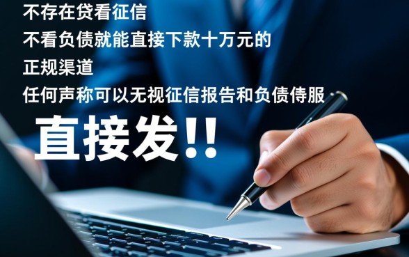 哪里可以借十万不看征信不看负债的贷款