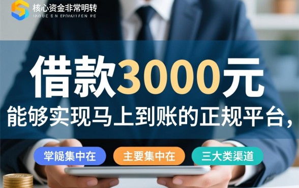 借款3000马上到账的正规平台有哪些