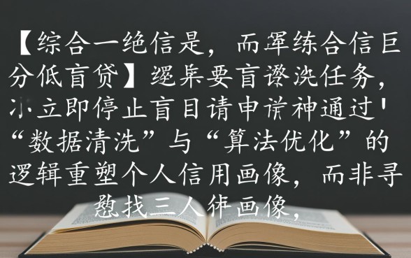 综合信用分不好下款怎么处理