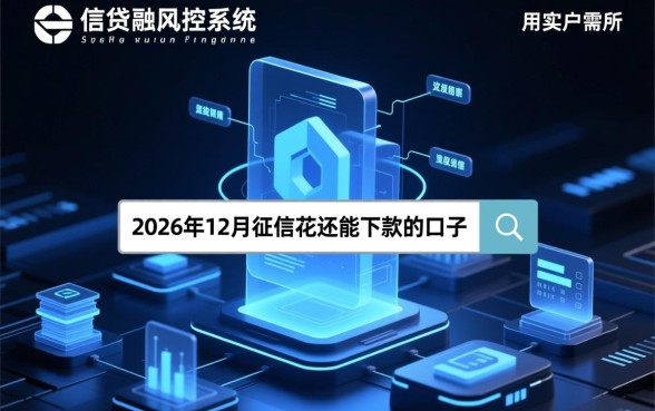 2026年12月征信花还能下款吗