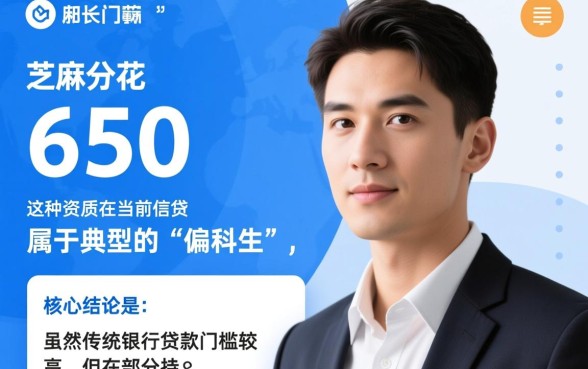 征信花了芝麻分650能下款吗