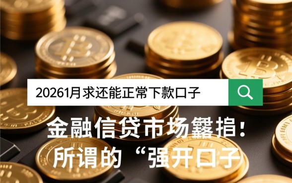 2026年1月下款口子有哪些