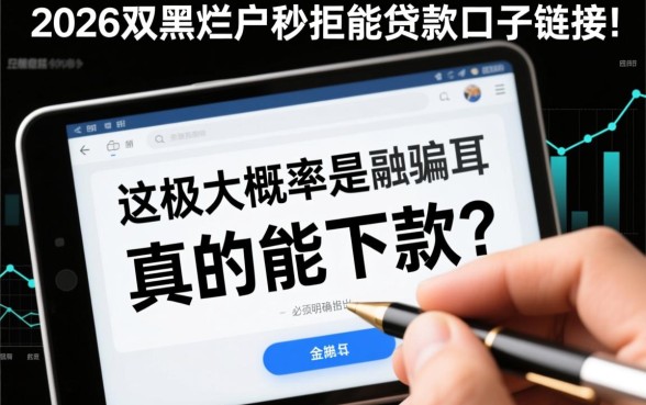 2026双黑烂户秒拒能贷款口子链接