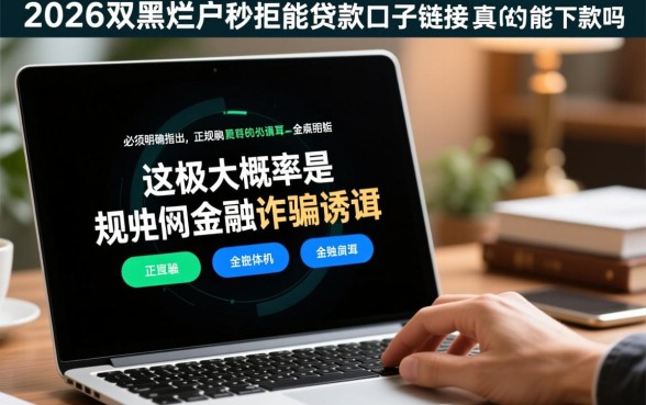 2026双黑烂户秒拒能贷款口子链接