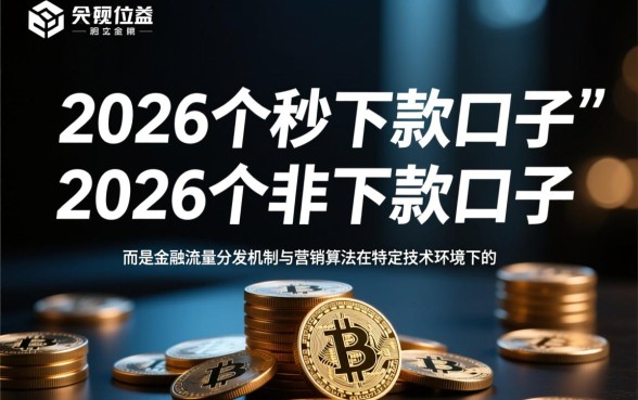 为何有人说有2026个秒下款的口子