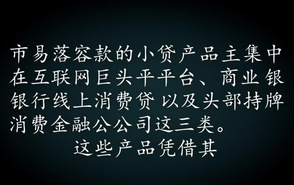 现在市面上有哪些小贷产品容易下款