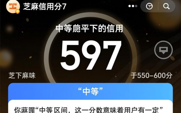 芝麻信用597可以贷哪个软件的钱