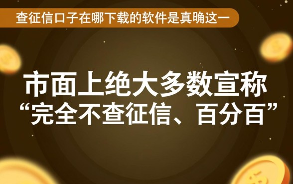 不查征信口子在哪下载的软件是真的