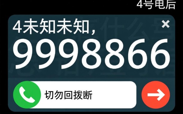 4未知未知9998866是什么电话