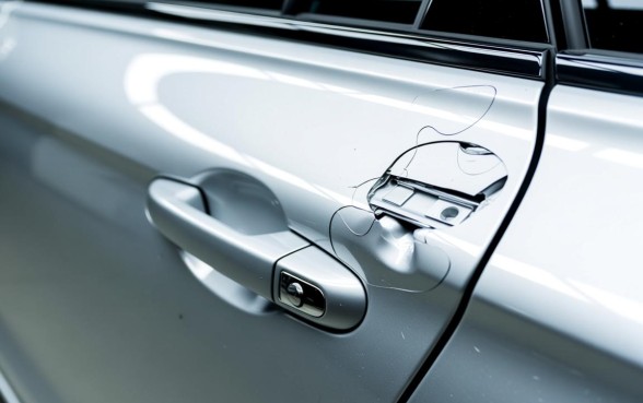 轿车车门上面一个口子怎么弄下来的