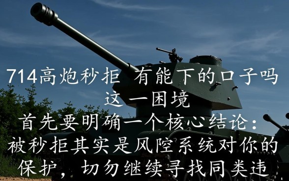 714高炮秒拒还有能下的口子吗