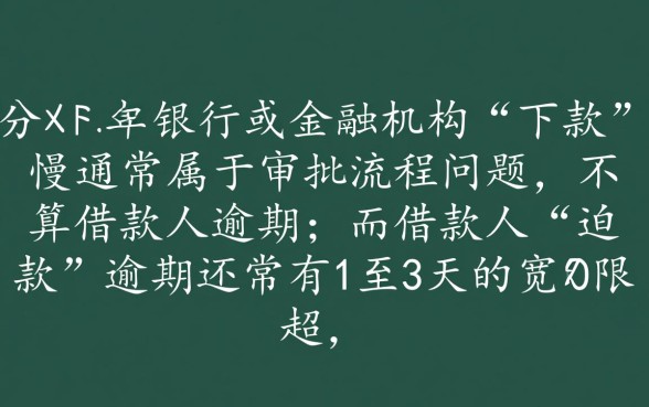 车贷下款慢算逾期吗怎么处理